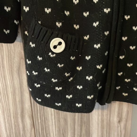 DC zip up snowflake sweater three quarter sleeve size large - Picture 3 of 9